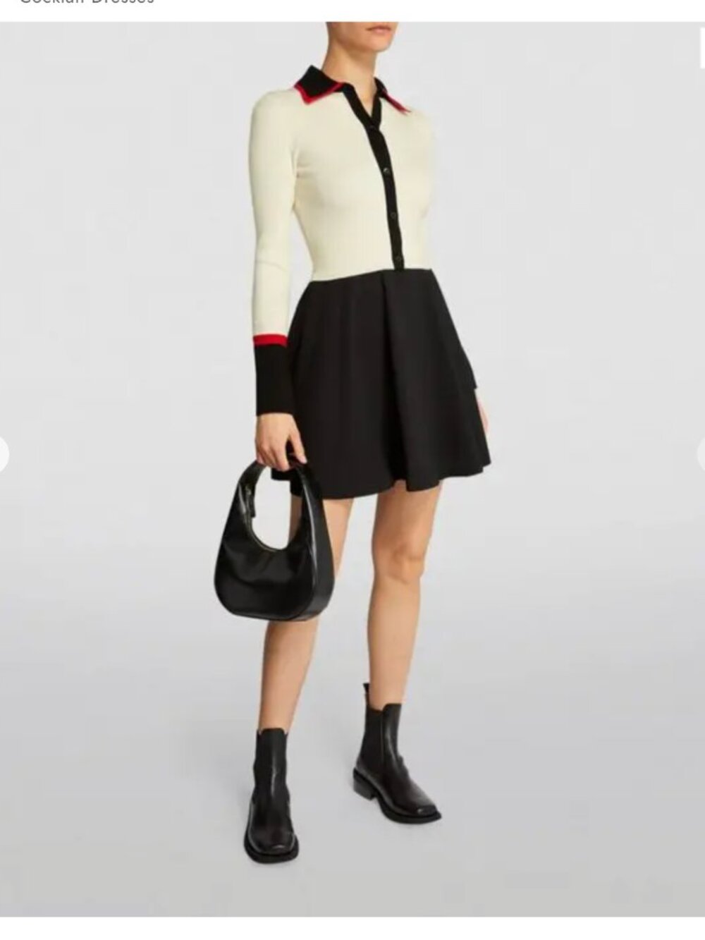 Alice + Olivia  trevor mixed media mini dress